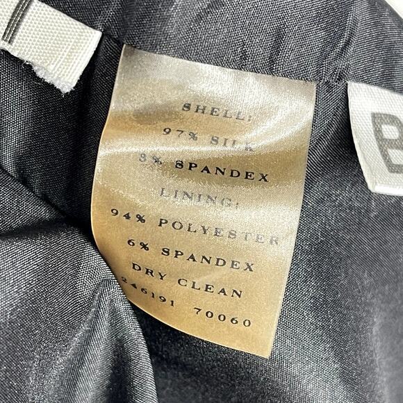 Ann Taylor Womens Faux Wrap Silk Ruffle Skirt Blue Gray Abstract Print Size 2 - Picture 4 of 4